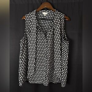 Laura Polka Dot Blouse Tie Detail Women’s 16